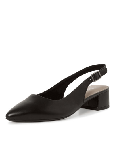 Escarpin petit talon bride arrière Noir TAMARIS