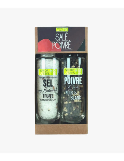 DUO BIO SEL TRUFFE & POIVRE NOIR & BLANC