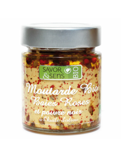 Moutarde Aux Baies Roses Bio