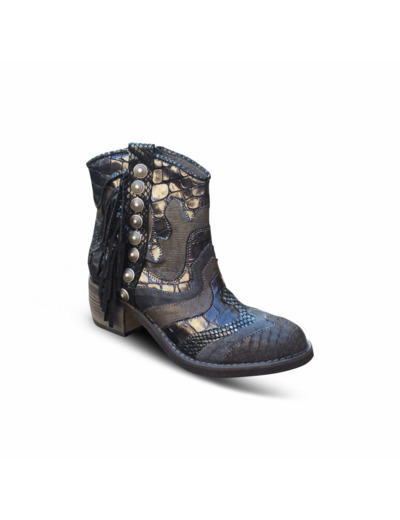 Boots petit talon Bleu MIMMU