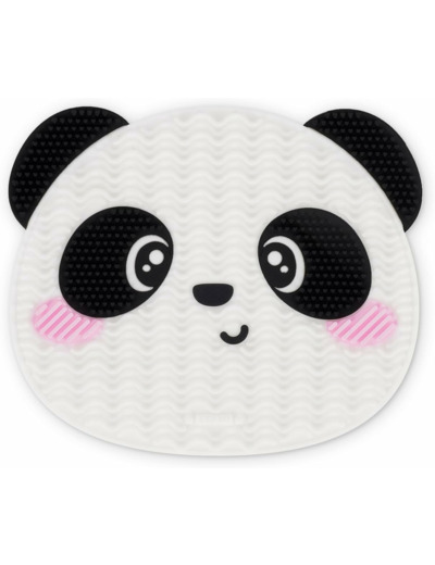 Legami - Tapis nettoyant pinceaux de maquillage - Brush it Off! - Pad pour nettoyer la brosse de maquillage, tampon en silicone pour cosmétiques avec ventouse, thème Panda