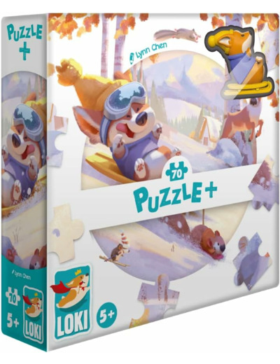 Puzzle+ : LOKI fait de la luge (70 Pcs)