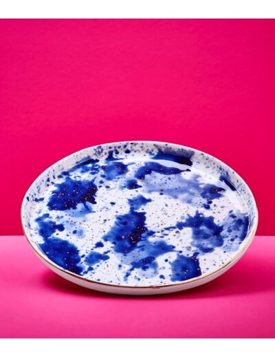 ASSIETTE PLATE SPLASH MARINE - 28CM