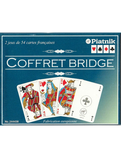 COFFRET BRIDGE FRANCAIS COFFRET 2X54 CARTES