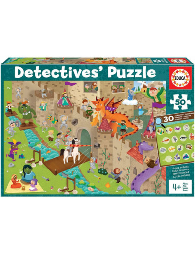 Puzzle 50 pièces Détective Château - EDUCA