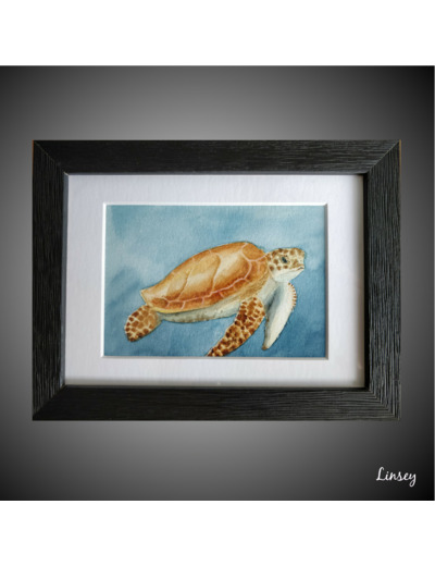 Tortue de mer - Aquarelle