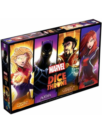 Dice Throne Marvel - Black Panther, Cpt Marvel, Black Widow, Dr Strange