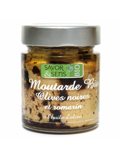 Moutarde Olives Noires Et Romarin Bio