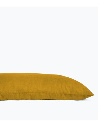 Housse de coussin 55 x 110 cm en Lin lavé - Safran