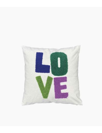 COUSSIN INFLUENCE-VERT LOVE 40X40CM