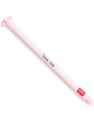 LEGAMI Stylo à encre gel effaçable - encre thermosensible - diamètre de la pointe : 0,7 mm, longueur : 15 cm - encre rose Multicolore (Pig) 1 unité (Lot de 1)