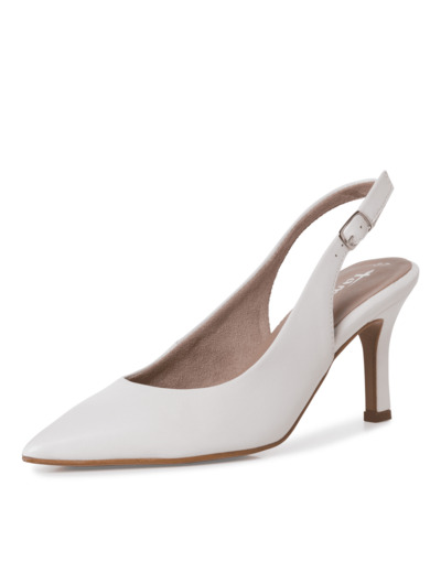 Escarpin Bride Arrière Talon Blanc TAMARIS