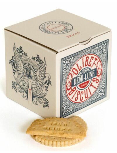 Boite De Biscuits Olibet 24 Demi-Lunes Saveur Epices