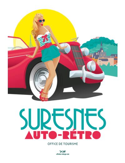 Affiche DOZ Suresnes Auto Rétro 2024