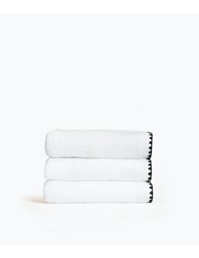 Serviette de bain  50 x 100 cm en Coton - Blanc