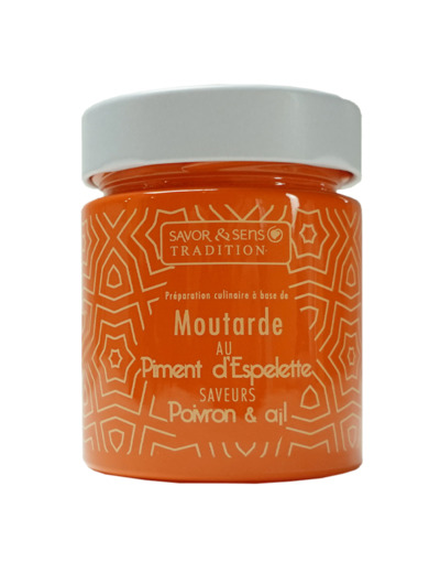 Moutarde Au Piment D'Espelette Saveur Poivron Ail