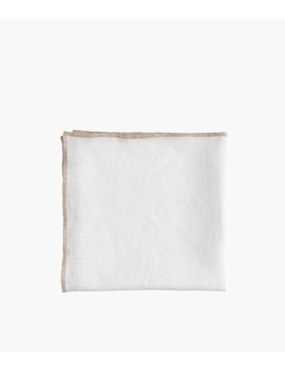 Serviette de table en lin 40 x 40 cm - Blanc