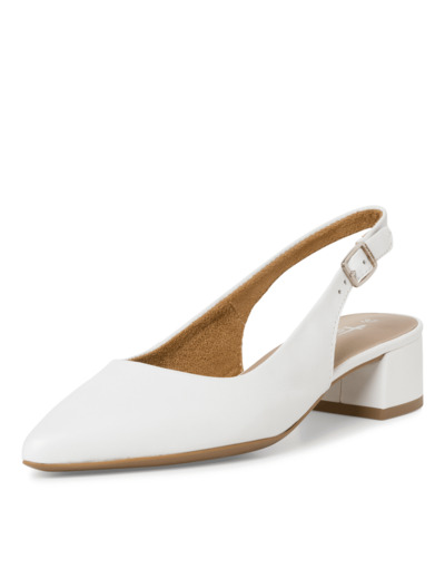 Escarpin petit talon bride arrière Blanc TAMARIS