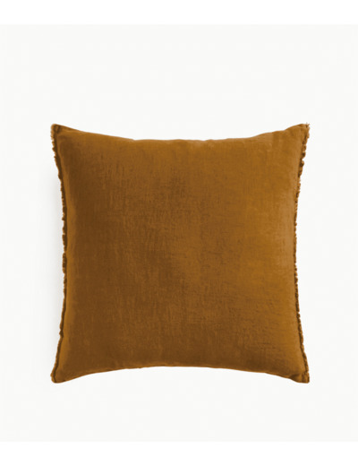 Housse de coussin 45 x 45 cm en Lin lavé - Daim