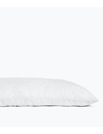 Housse de coussin 55 x 110 cm en Lin lavé - Blanc